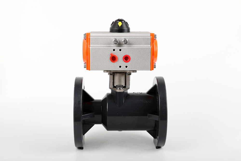 钟山气动法兰一体球阀